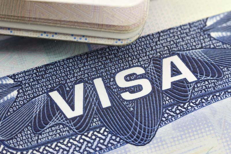 Photo of a visa